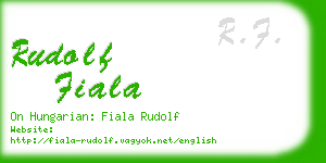 rudolf fiala business card